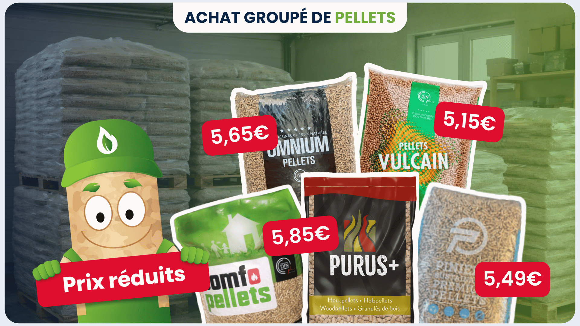 Achat groupé de pellets
