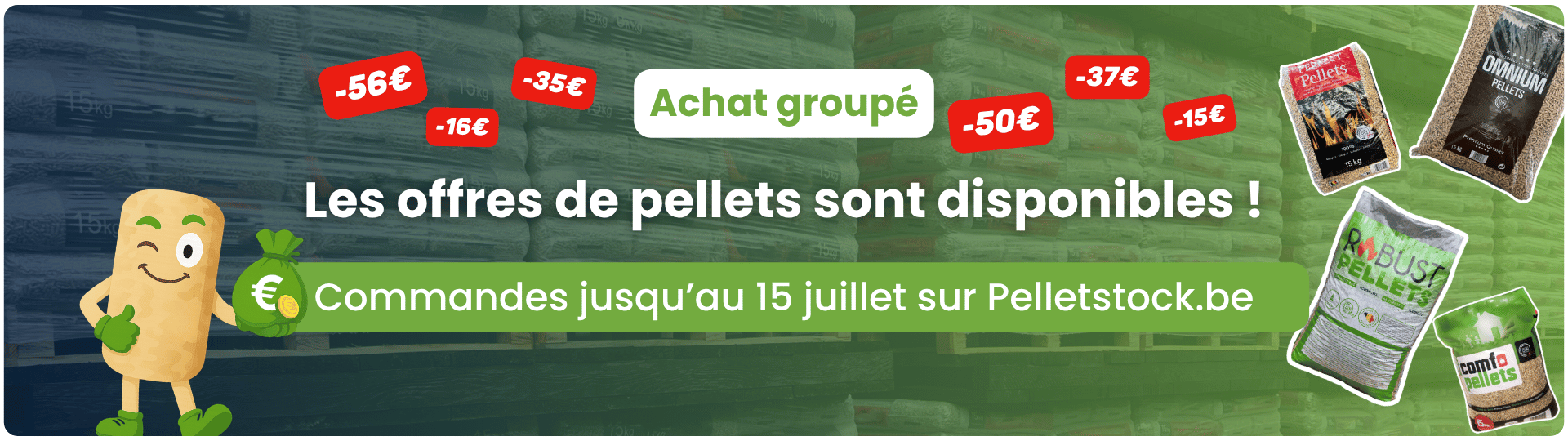 Les offres de pellets sont disponibles