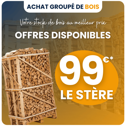 Offres de l'achat groupé de bois de chauffage Groupasol disponibles