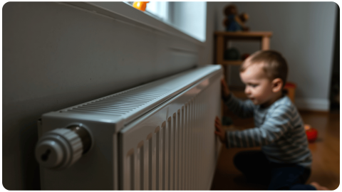 Sécurité vannes thermostatiques enfants