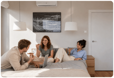 Climatisation dans une chambre